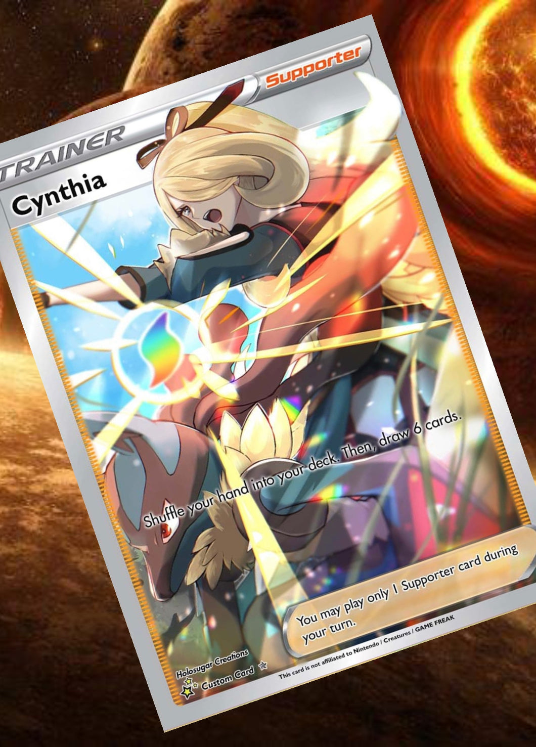 CYNTHIA GX EX VMAX  POKEMON CARD TRAINER CARD