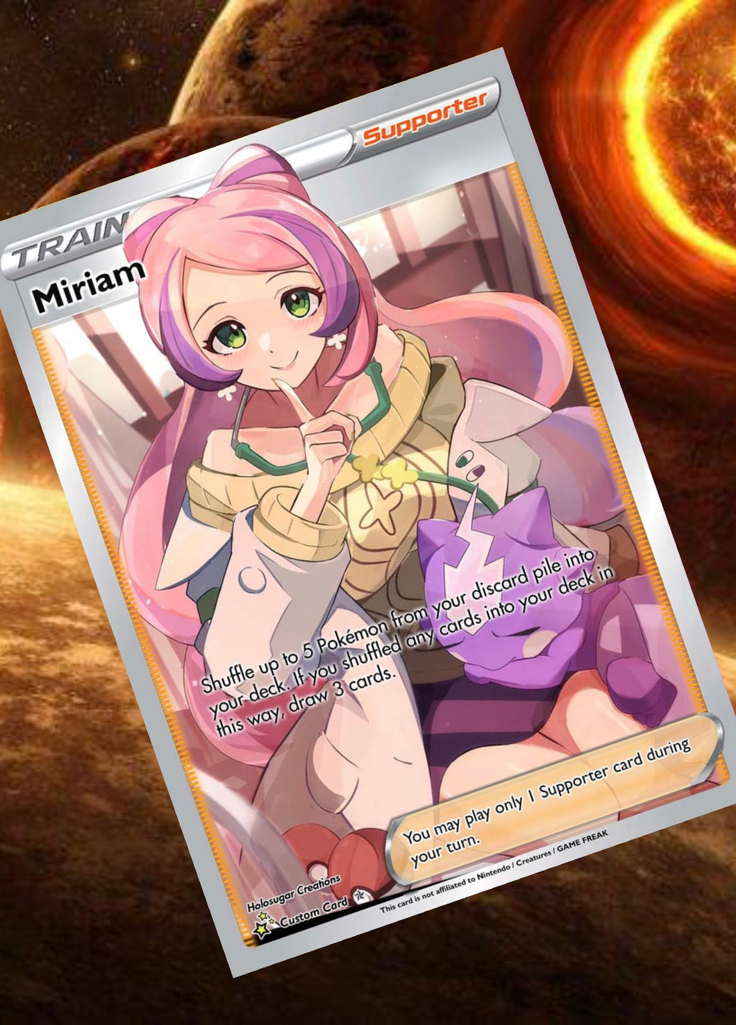 MIRIAM GX EX VMAX  POKEMON CARD TRAINER CARD