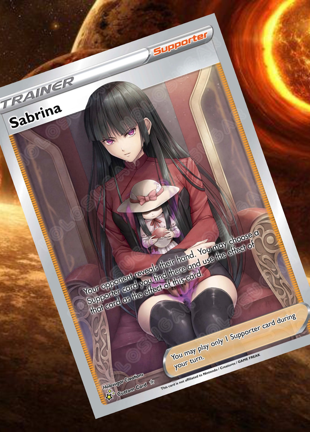 SABRINA GX EX VMAX  POKEMON CARD TRAINER CARD