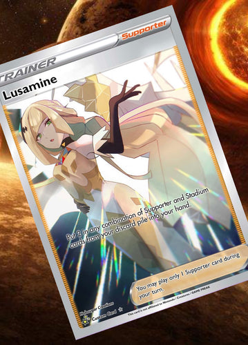 LUSAMINE GX EX VMAX  POKEMON CARD TRAINER CARD