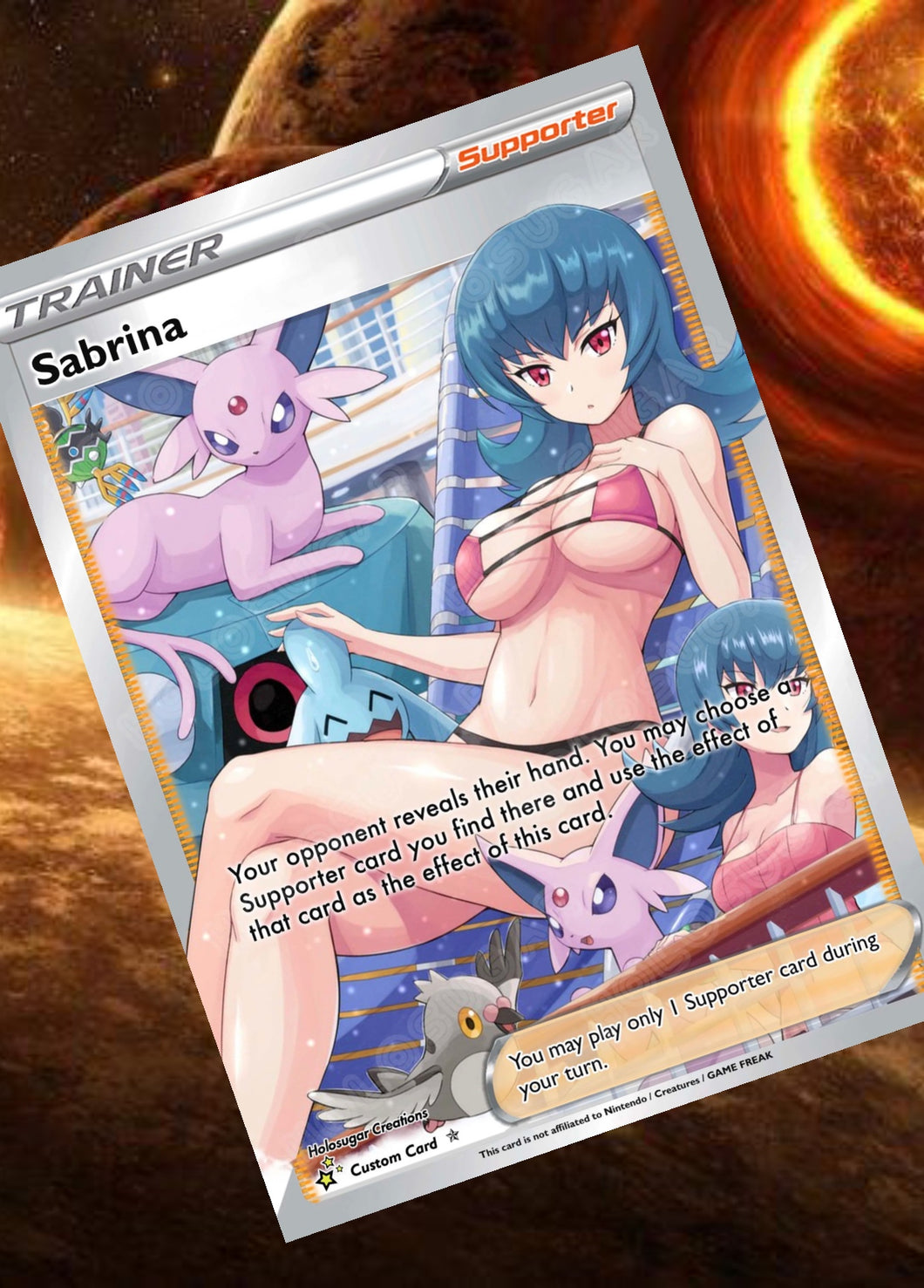 SABRINA GX EX VMAX  POKEMON CARD TRAINER CARD