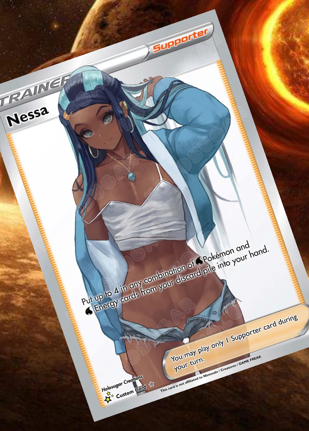 NESSA GX EX VMAX  POKEMON CARD TRAINER CARD