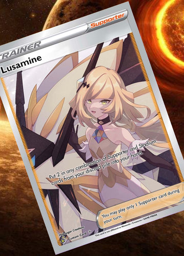 LUSAMINE GX EX VMAX  POKEMON CARD TRAINER CARD