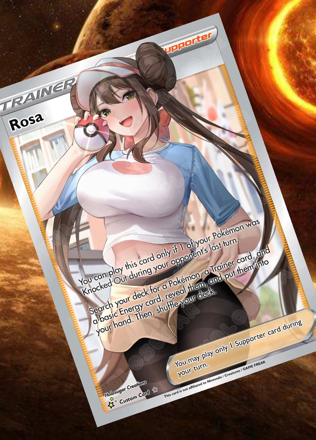 ROSA GX EX VMAX  POKEMON CARD TRAINER CARD