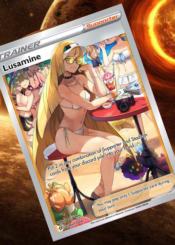 LUSAMINE GX EX VMAX  POKEMON CARD TRAINER CARD