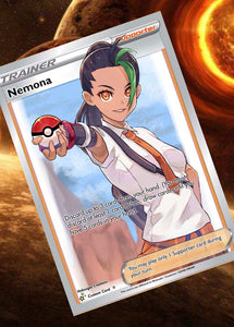 NEMONA GX EX VMAX  POKEMON CARD TRAINER CARD