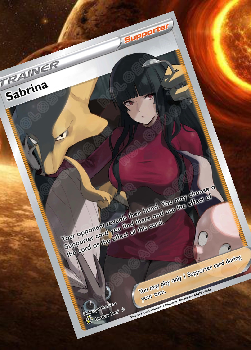 SABRINA GX EX VMAX  POKEMON CARD TRAINER CARD