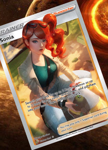 SONIA GX EX VMAX  POKEMON CARD TRAINER CARD