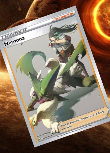 NEMONA GX EX VMAX  POKEMON CARD TRAINER CARD