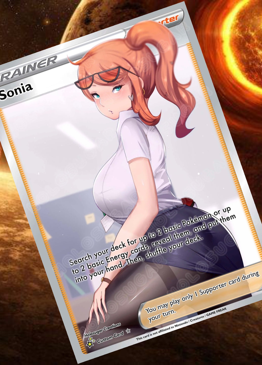 SONIA GX EX VMAX  POKEMON CARD TRAINER CARD