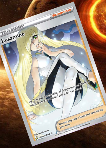 LUSAMINE GX EX VMAX  POKEMON CARD TRAINER CARD