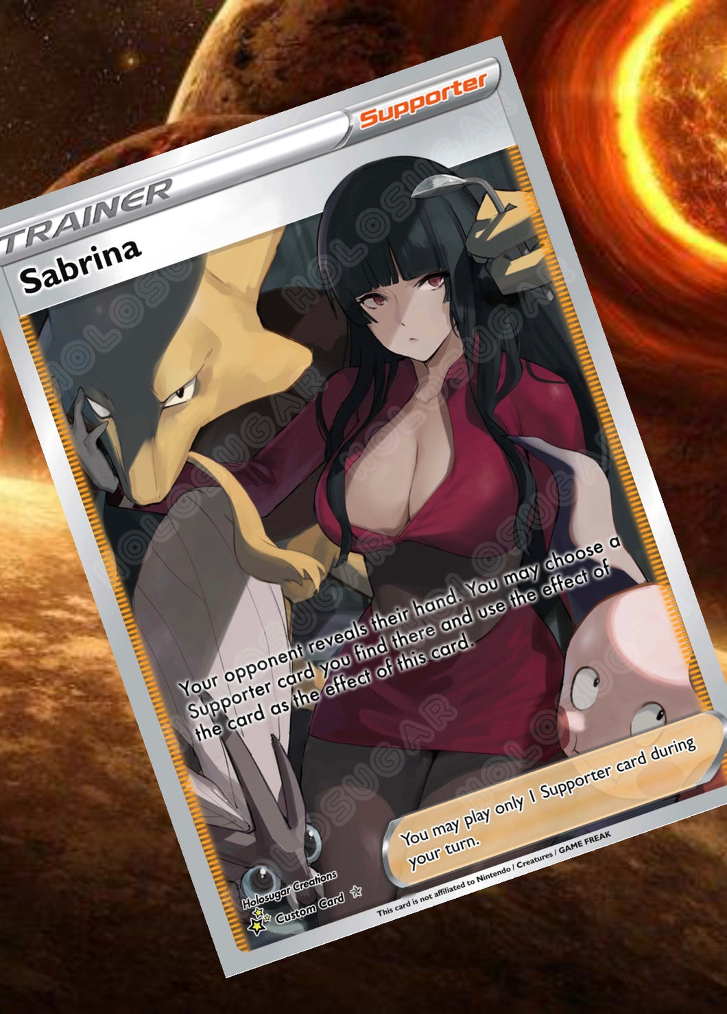 SABRINA GX EX VMAX  POKEMON CARD TRAINER CARD