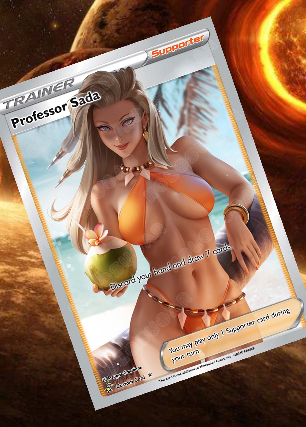 PROFESSOR SADA GX EX VMAX  POKEMON CARD TRAINER CARD