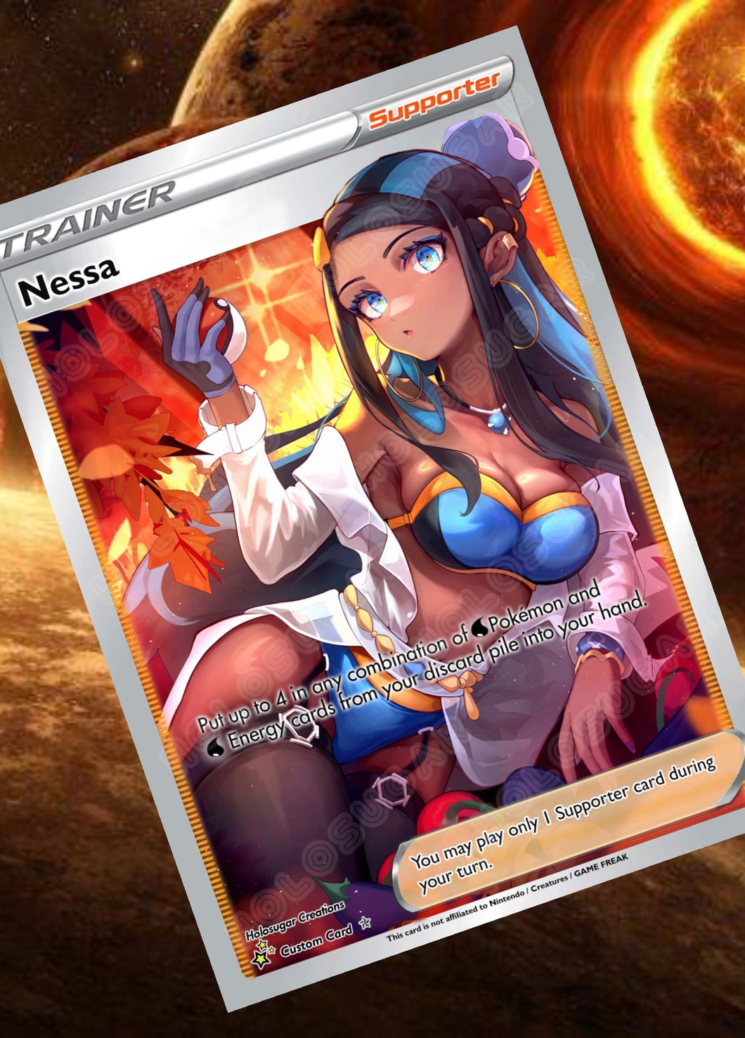 NESSA GX EX VMAX  POKEMON CARD TRAINER CARD