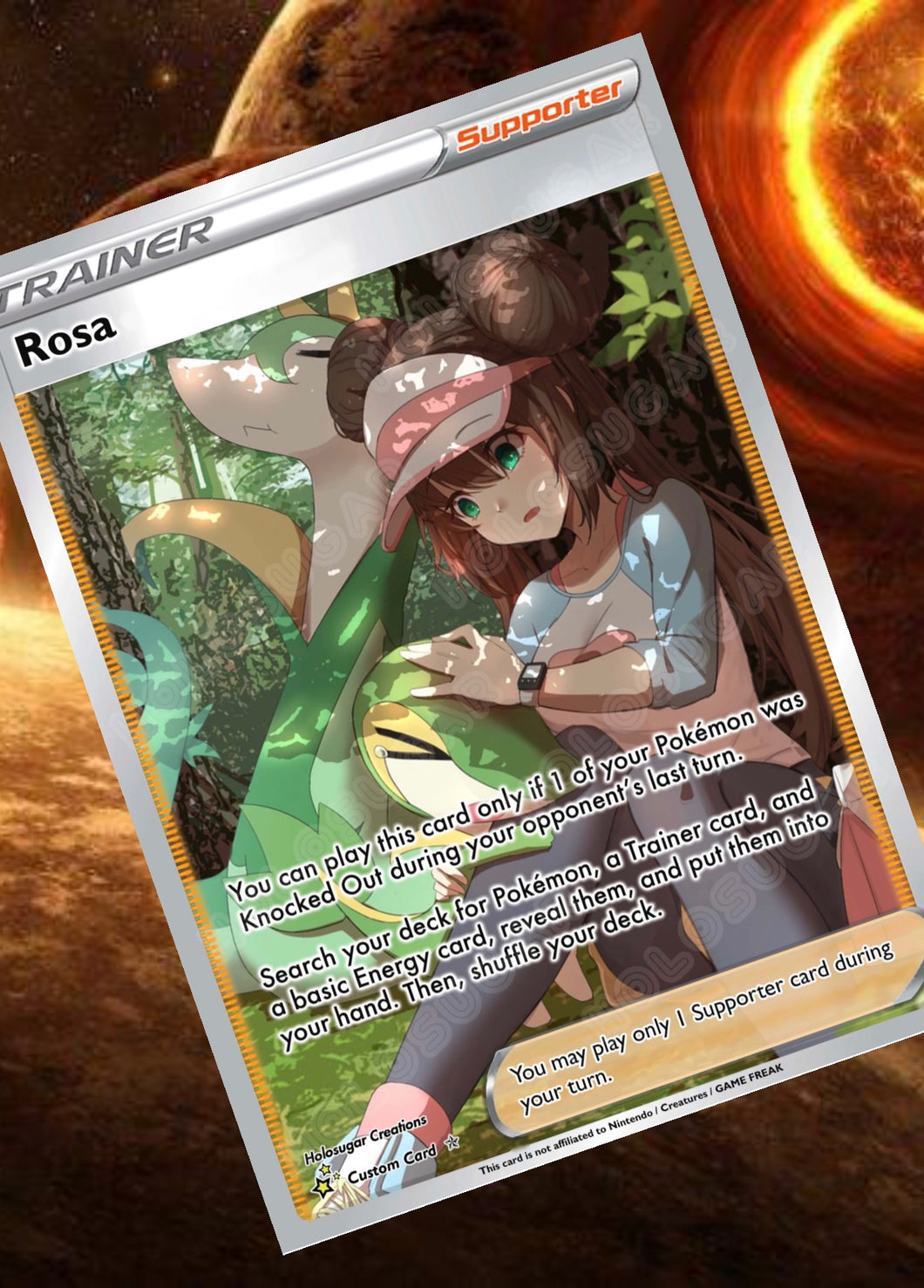 ROSA GX EX VMAX  POKEMON CARD TRAINER CARD