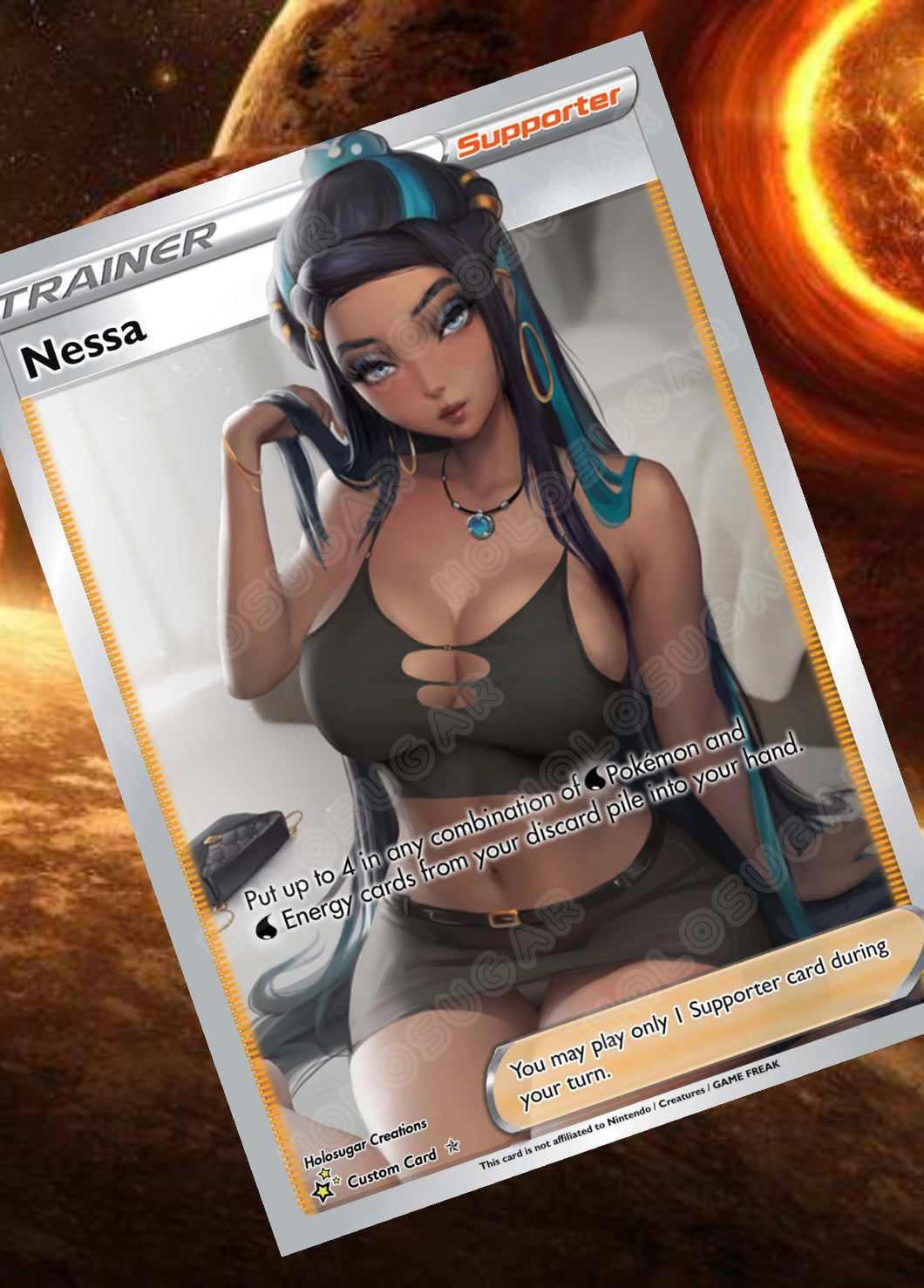 NESSA GX EX VMAX  POKEMON CARD TRAINER CARD