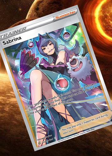 SABRINA GX EX VMAX  POKEMON CARD TRAINER CARD