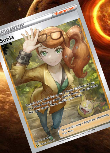 SONIA GX EX VMAX  POKEMON CARD TRAINER CARD