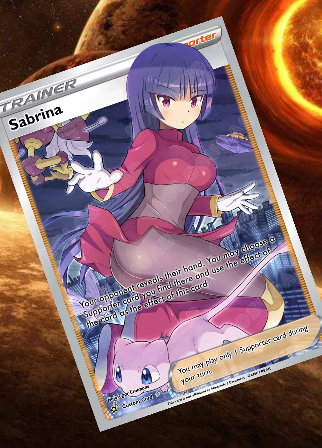 SABRINA GX EX VMAX  POKEMON CARD TRAINER CARD