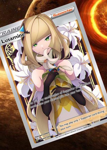 LUSAMINE GX EX VMAX  POKEMON CARD TRAINER CARD