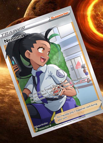 NEMONA GX EX VMAX  POKEMON CARD TRAINER CARD