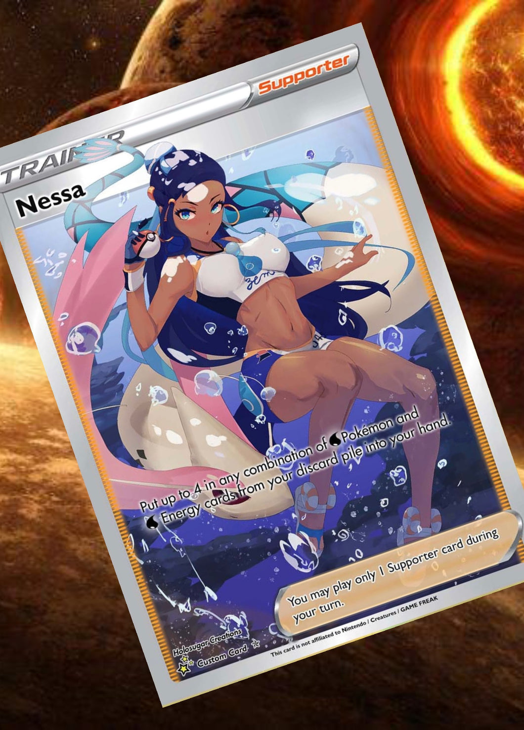 NESSA GX EX VMAX  POKEMON CARD TRAINER CARD