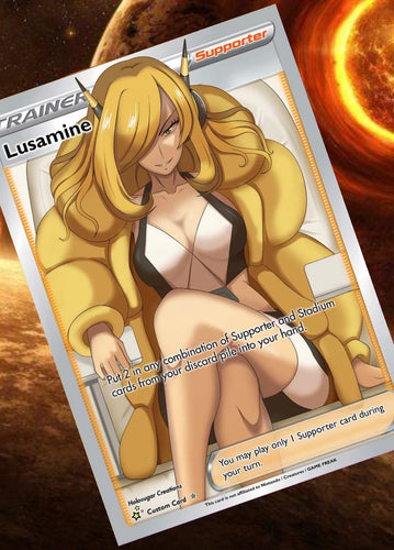 LUSAMINE GX EX VMAX  POKEMON CARD TRAINER CARD