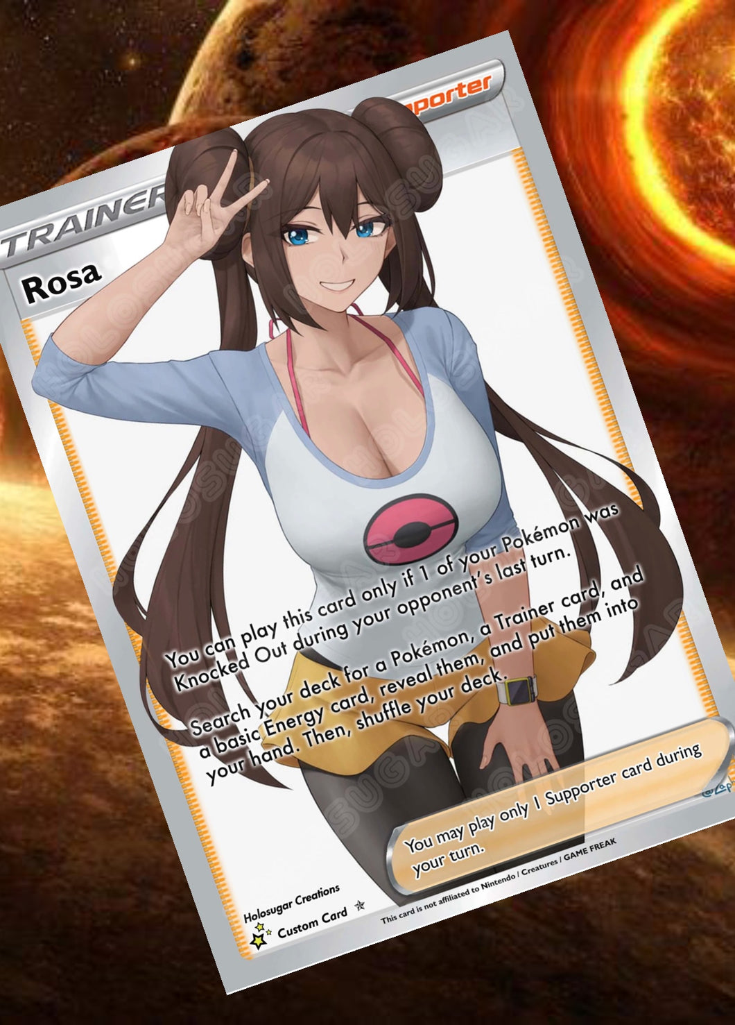 ROSA GX EX VMAX  POKEMON CARD TRAINER CARD