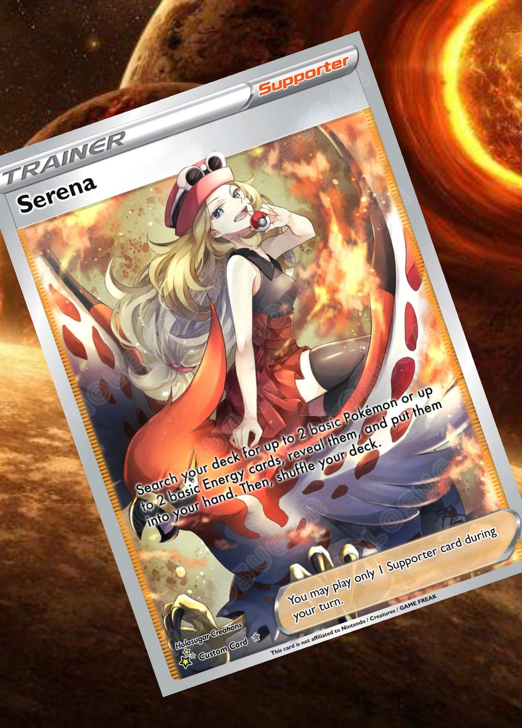 SERENA GX EX VMAX  POKEMON CARD TRAINER CARD