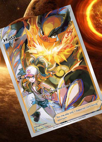 HILDA GX EX VMAX  POKEMON CARD TRAINER CARD