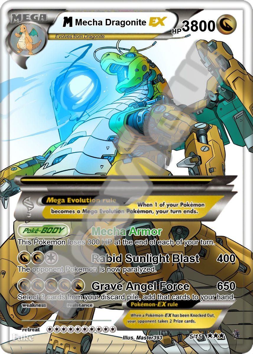 M MECHA DRAGONITE EX GX VMAX  POKEMON CARD