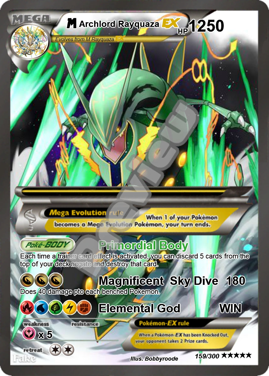 M ARCHLORD RAYQUAZA EX GX POKEMON CARD