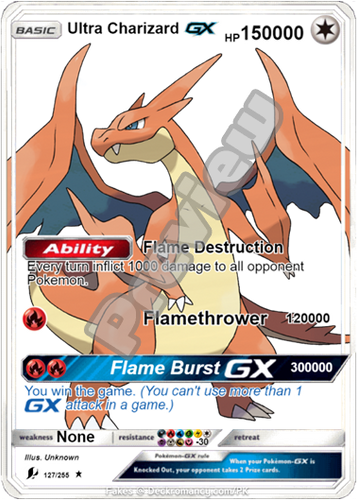 ULTRA CHARIZARD GX EX GMAX POKEMON CARD