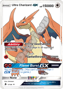 ULTRA CHARIZARD GX EX GMAX POKEMON CARD