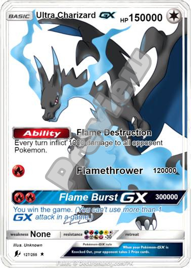 ULTRA CHARIZARD GX EX VMAX POKEMON CARD