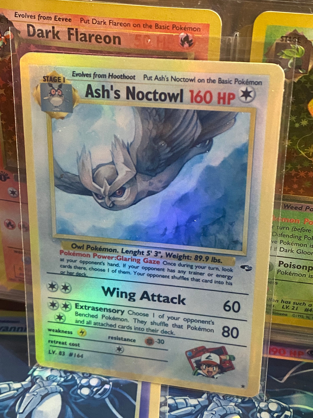 ASH NOCTOWL GX EX VMAX  POKEMON CARD