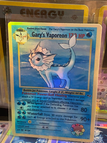 GARY VAPOREON GX EX VMAX  POKEMON CARD