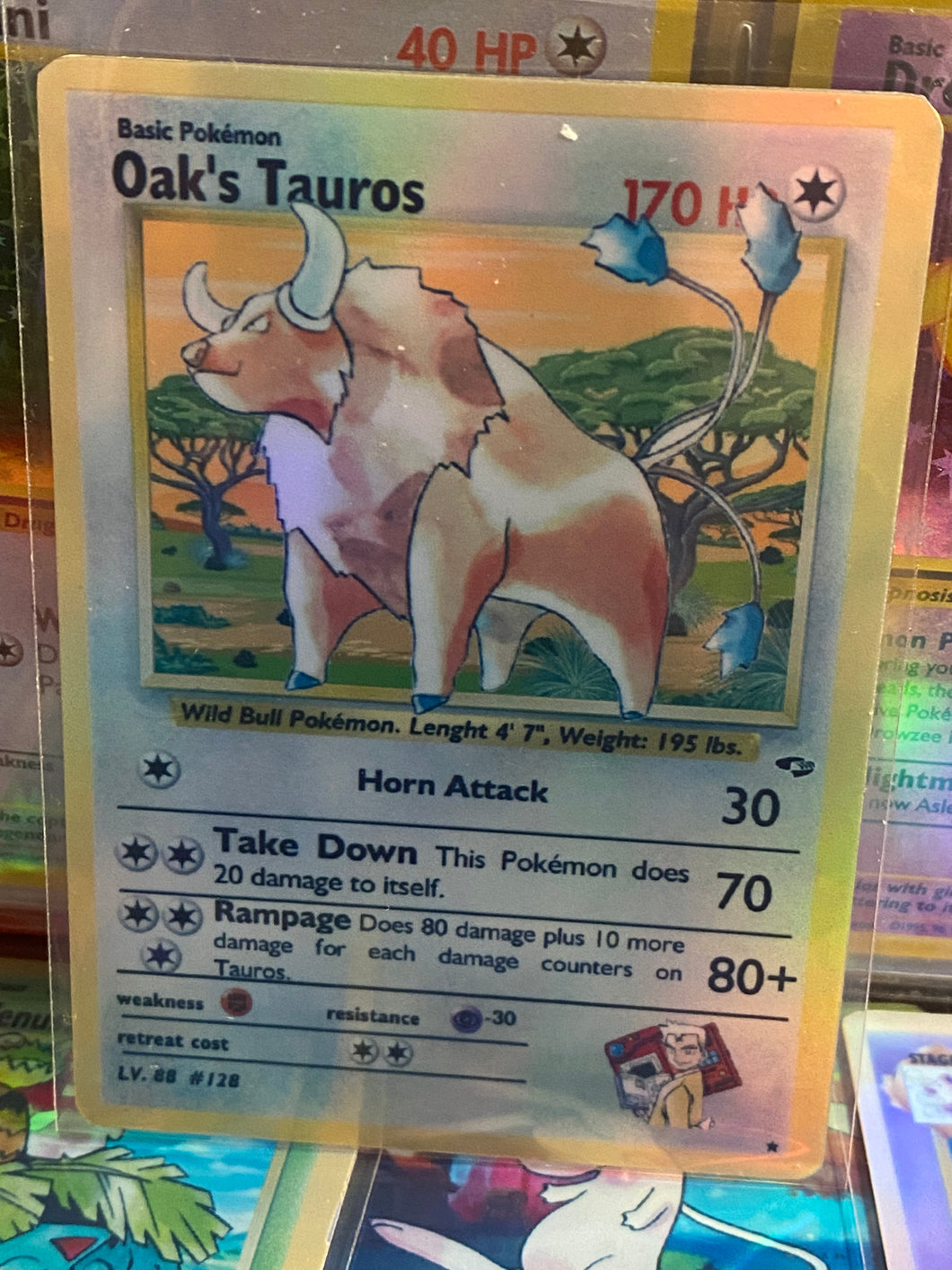 OAK TAUROS GX EX VMAX  POKEMON CARD