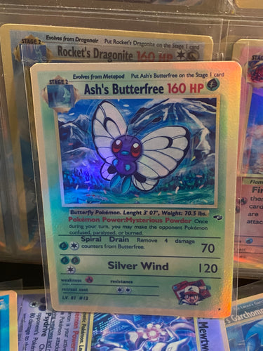 BUTTERFREE ASH KETCHUM GX EX VMAX  POKEMON CARD