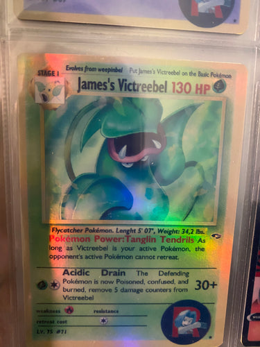 JAMES VICTREEBEL ASH KETCHUM GX EX VMAX  POKEMON CARD