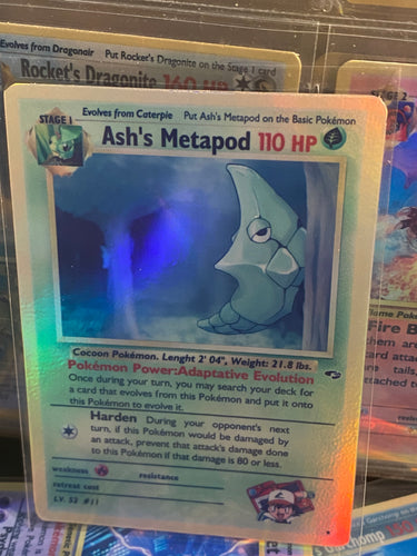 METAPOD ASH KETCHUM GX EX VMAX  POKEMON CARD