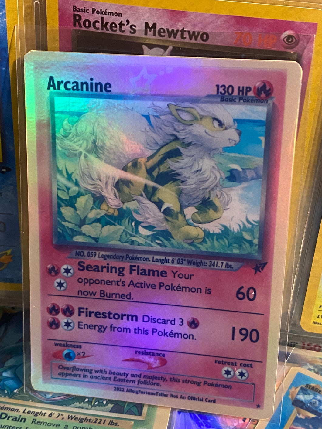 SHINING ARCANINE GOLD STAR ASH KETCHUM GX EX VMAX  POKEMON CARD