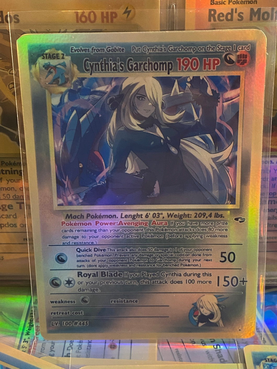 CYNTHIA GARCHOMP ASH KETCHUM GX EX VMAX  POKEMON CARD