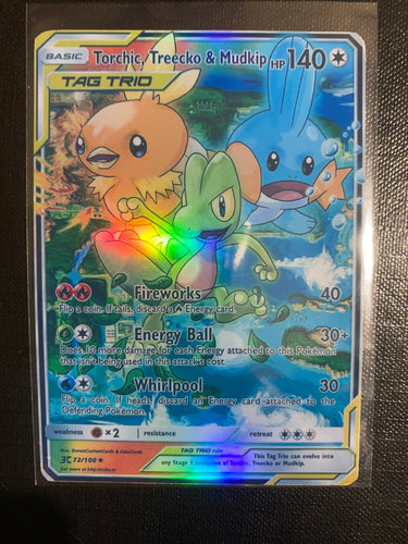 MUDKIP TREECKO TORCHIC ASH KETCHUM GX EX VMAX  POKEMON CARD