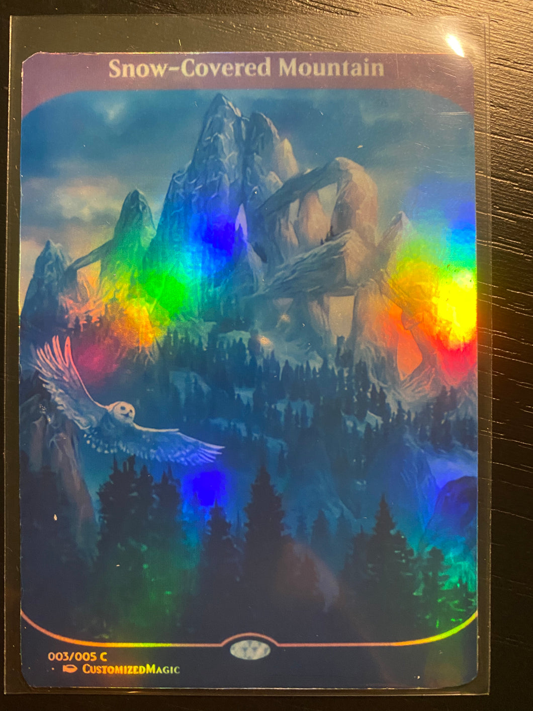 SNOW COVERED MOUNTAIN MTG PLANESWALKER MAGIC THE GATHERING CARD CUSTOM