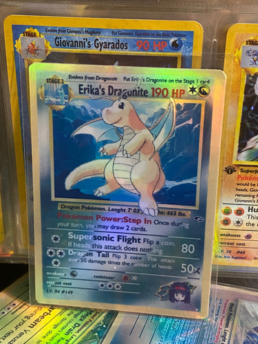 ERIKA DRAGONITE ASH KETCHUM GX EX VMAX  POKEMON CARD