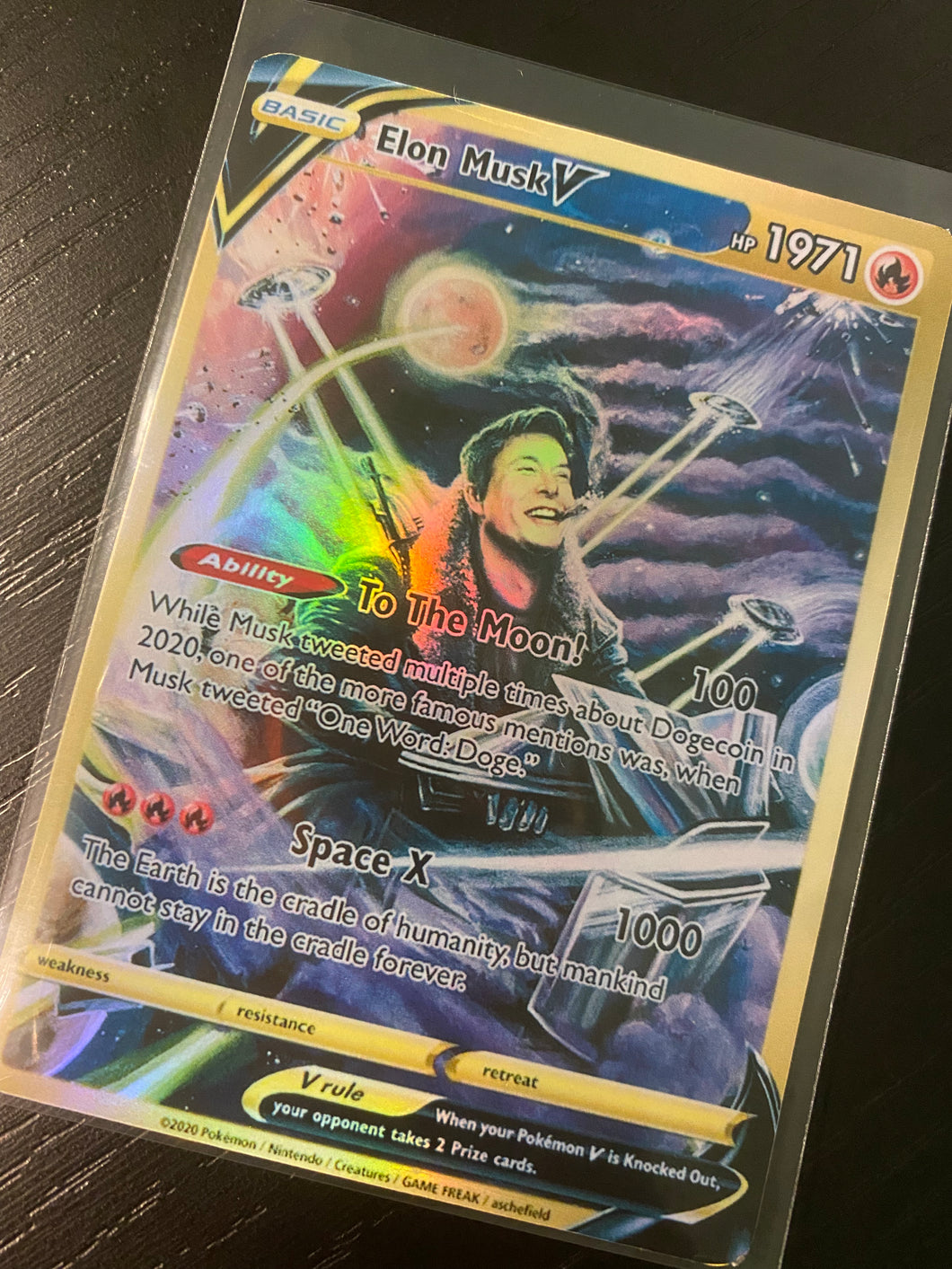 ELON MUSK GX EX VMAX  POKEMON CARD