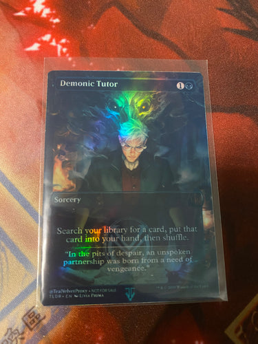 DEMONIC TUTOR MTG PLANESWALKER MAGIC THE GATHERING CARD CUSTOM