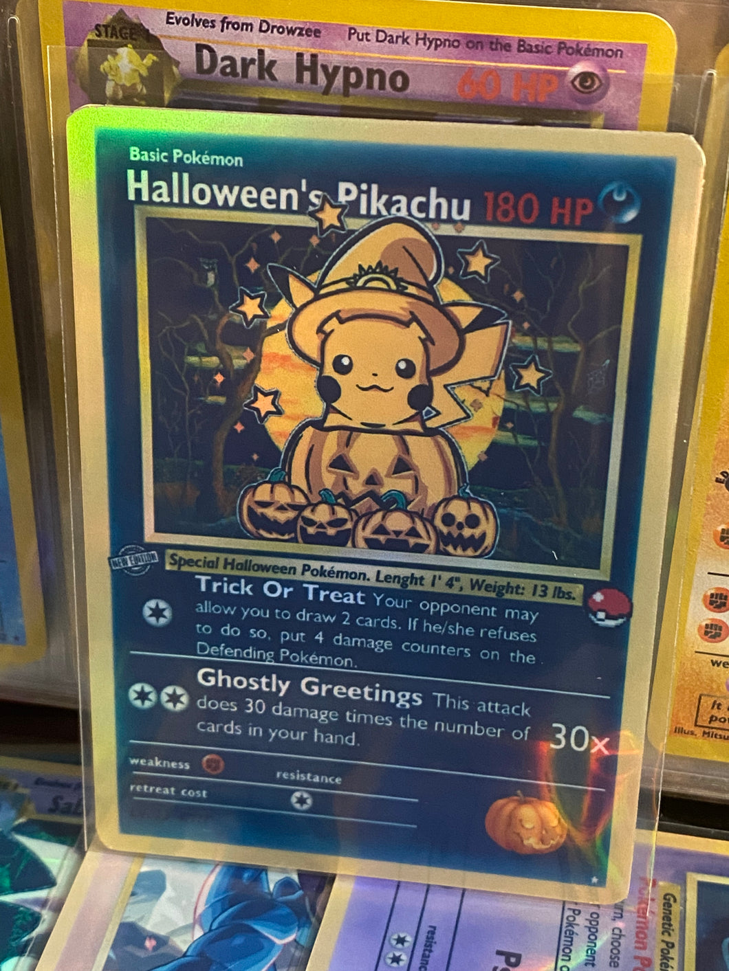 SPECIAL HALLOWEEN PIKACHU GX EX VMAX  POKEMON CARD