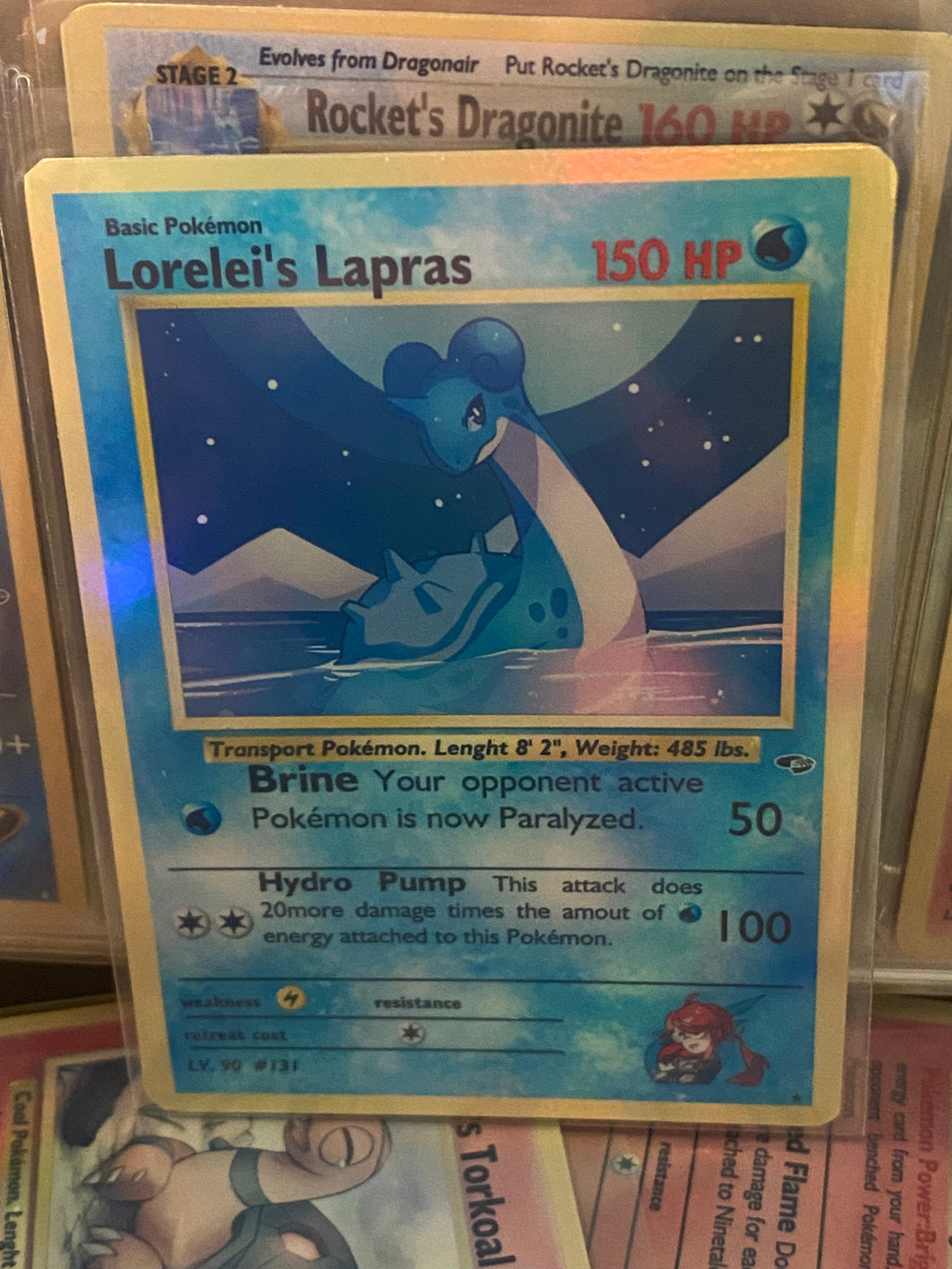 LORELEI LAPRAS ASH KETCHUM GX EX VMAX  POKEMON CARD